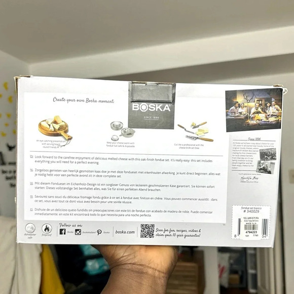 Boska Fondue Set Bianco - for 875 Grams of Melted Cheese - 1.3 Liters New In Box - Picture 2 of 12